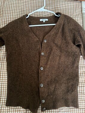Madewell Women’s Chocolate Brown Button-Up Cardigan